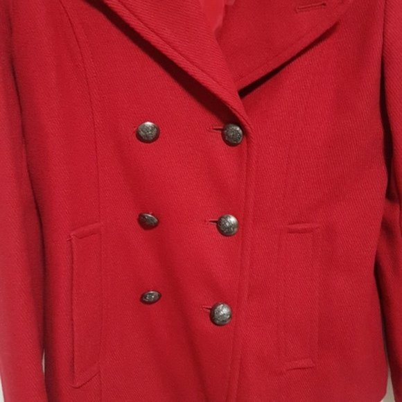 NEW Black Label Red Peacoat | Size M - Picture 5 of 13